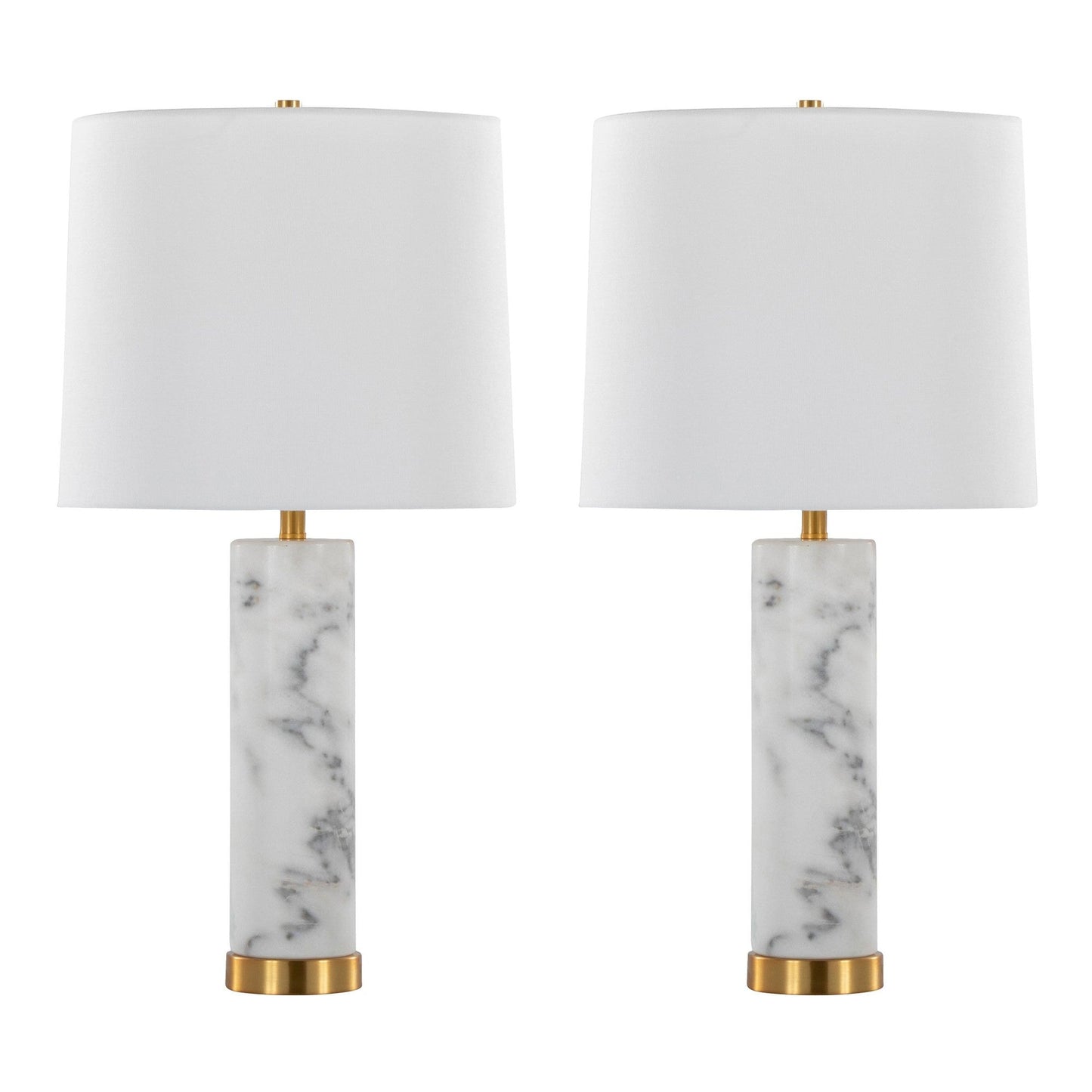 Lumisource Marbella 26" Marble Table Lamp - Set of 2