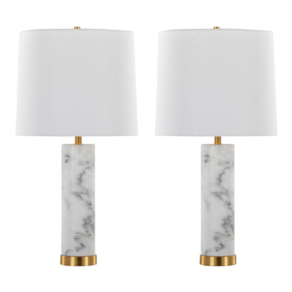 Lumisource Marbella 26" Marble Table Lamp - Set of 2
