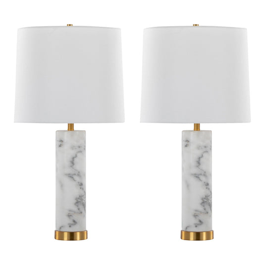 Majestic Office Furniture 26" Marble Table Lamp - Set of 2