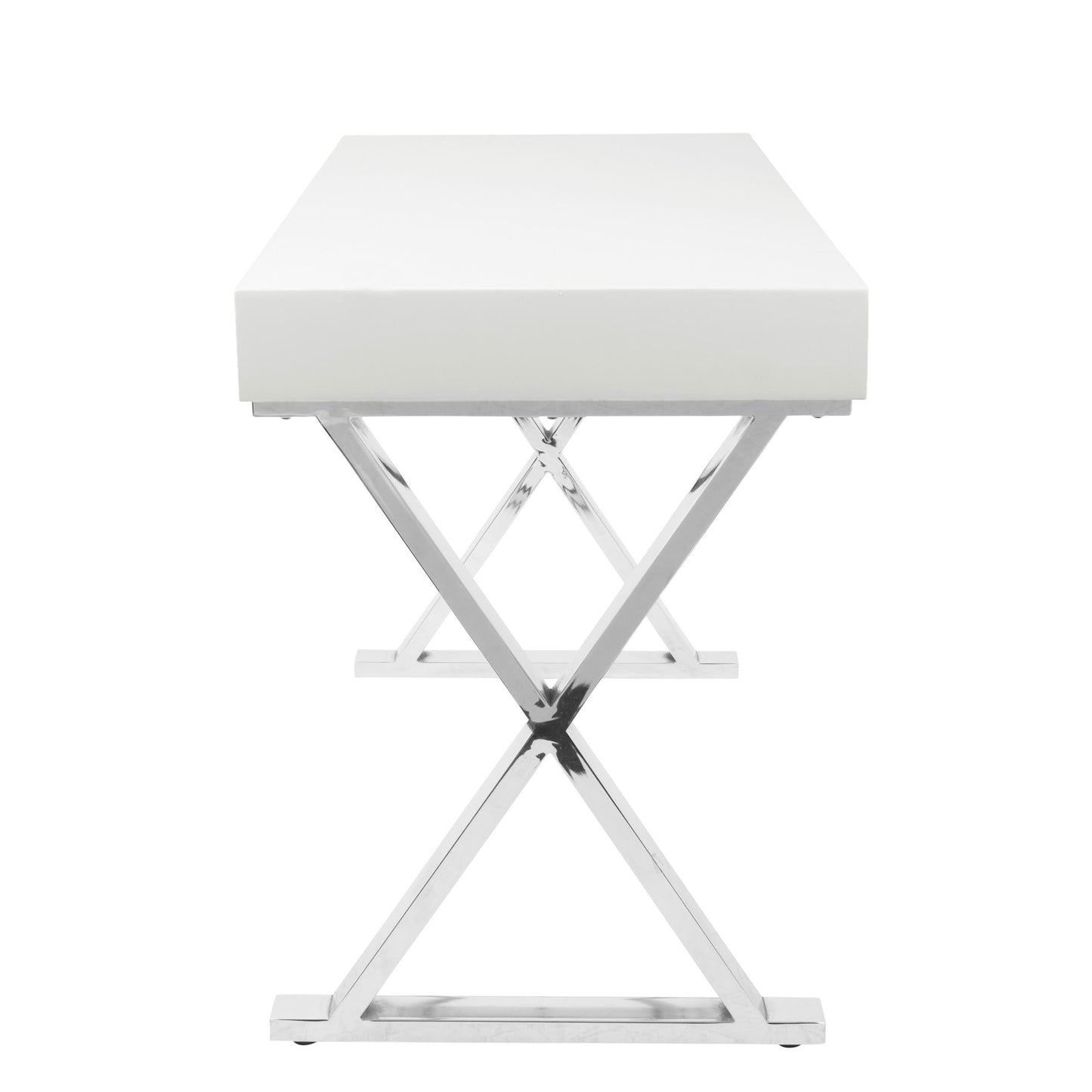 Luster Contemporary Desk in White