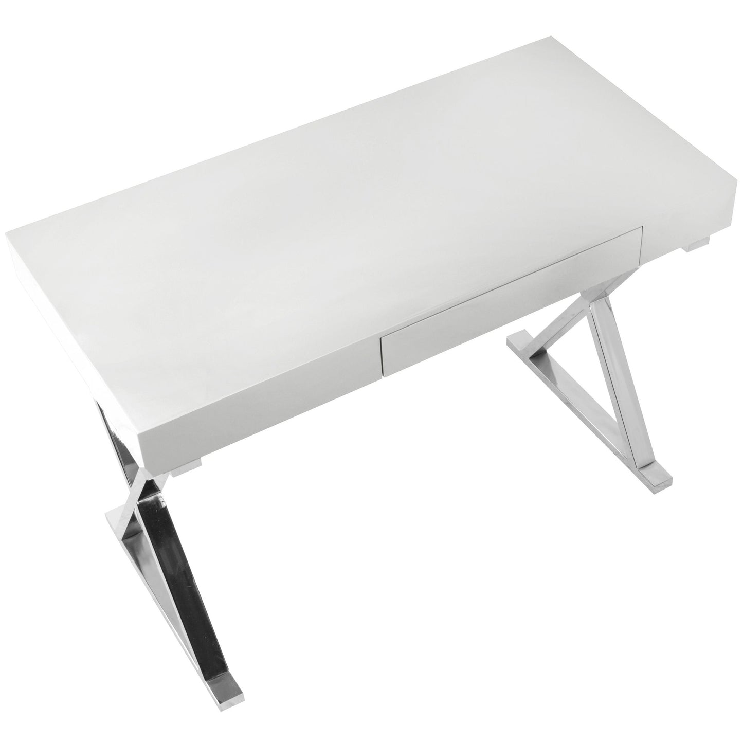 Luster Contemporary Desk in White