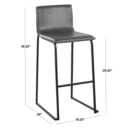 Majestic Office Furniture 30" Fixed-Height Barstool - Set of 2