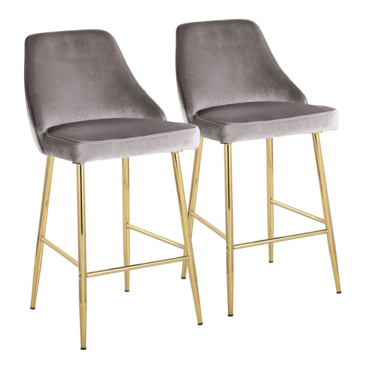 Majestic Office Furniture 25" Fixed-Height Counter Stool - Set of 2