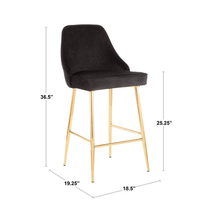 Majestic Office Furniture 25" Fixed-Height Counter Stool - Set of 2