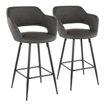 Majestic Office Furniture 25" Fixed-Height Counter Stool - Set of 2