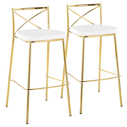 Majestic Office Furniture Charlotte 30" Fixed-Height Barstool - Set of 2