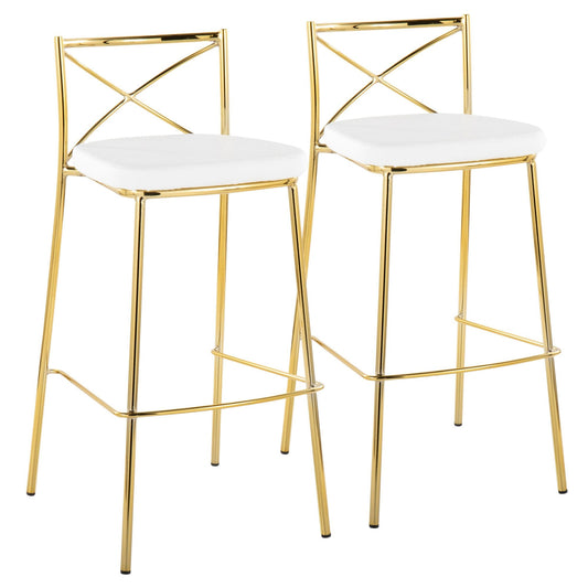 Majestic Office Furniture Charlotte 30" Fixed-Height Barstool - Set of 2