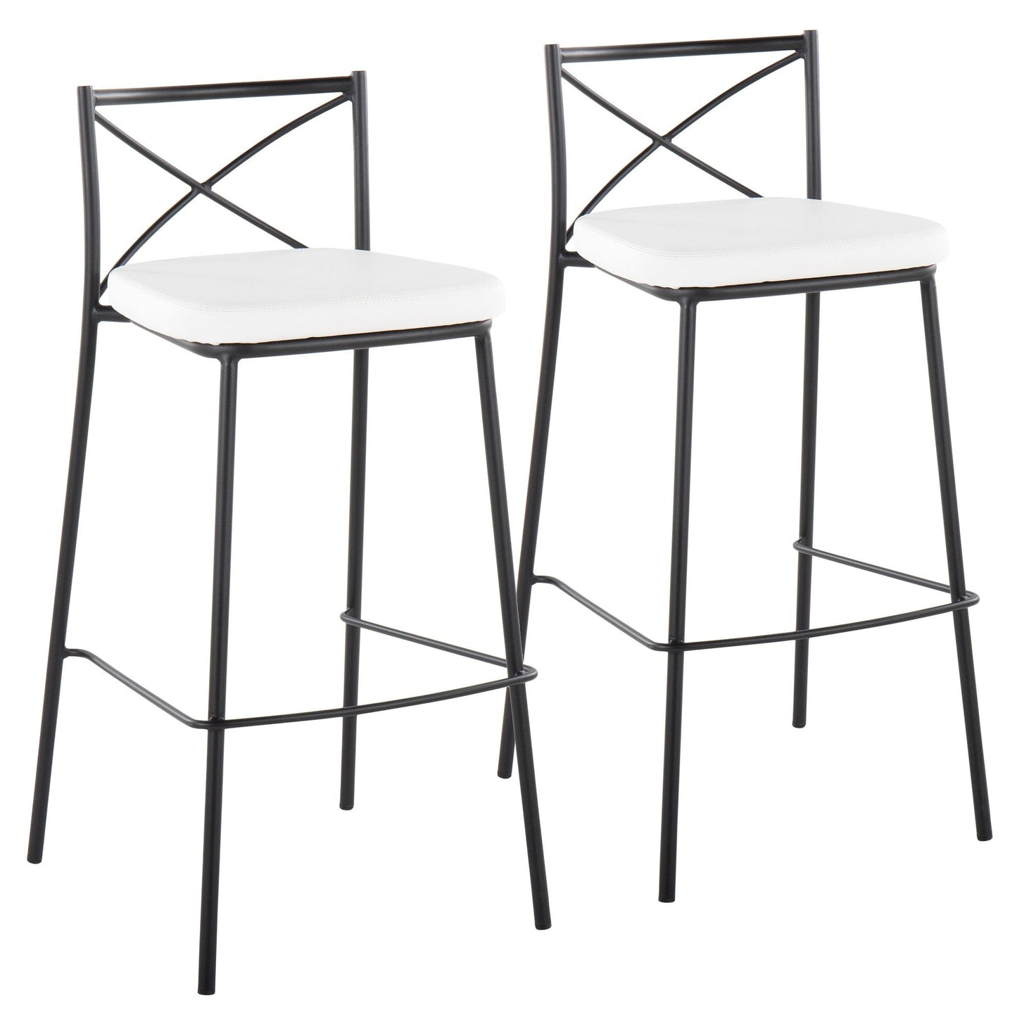 Majestic Office Furniture Charlotte 30" Fixed-Height Barstool - Set of 2