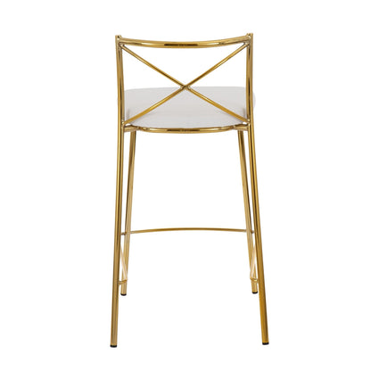 Majestic Office Furniture Charlotte 25" Fixed-Height Counter Stool - Set of 2