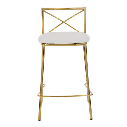 Majestic Office Furniture Charlotte 25" Fixed-Height Counter Stool - Set of 2