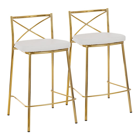Majestic Office Furniture Charlotte 25" Fixed-Height Counter Stool - Set of 2
