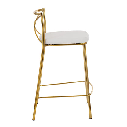 Majestic Office Furniture Charlotte 25" Fixed-Height Counter Stool - Set of 2