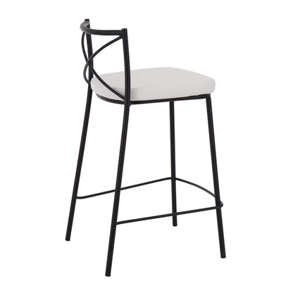 Majestic Office Furniture Charlotte 25" Fixed-Height Counter Stool - Set of 2
