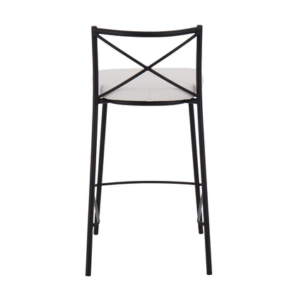 Majestic Office Furniture Charlotte 25" Fixed-Height Counter Stool - Set of 2