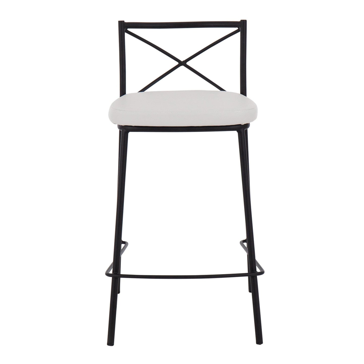 Majestic Office Furniture Charlotte 25" Fixed-Height Counter Stool - Set of 2