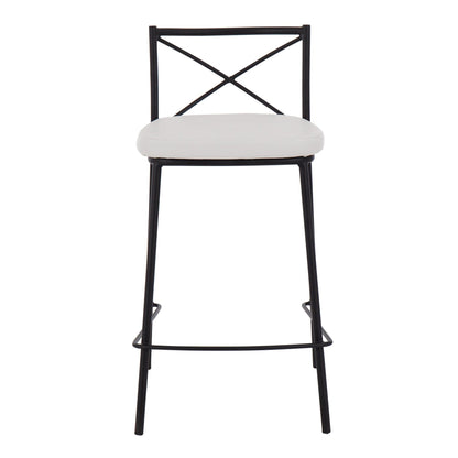 Majestic Office Furniture Charlotte 25" Fixed-Height Counter Stool - Set of 2