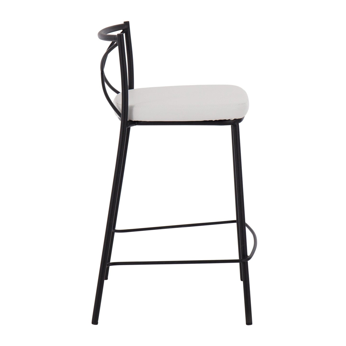 Majestic Office Furniture Charlotte 25" Fixed-Height Counter Stool - Set of 2