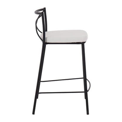 Majestic Office Furniture Charlotte 25" Fixed-Height Counter Stool - Set of 2