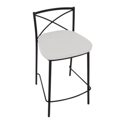Majestic Office Furniture Charlotte 25" Fixed-Height Counter Stool - Set of 2