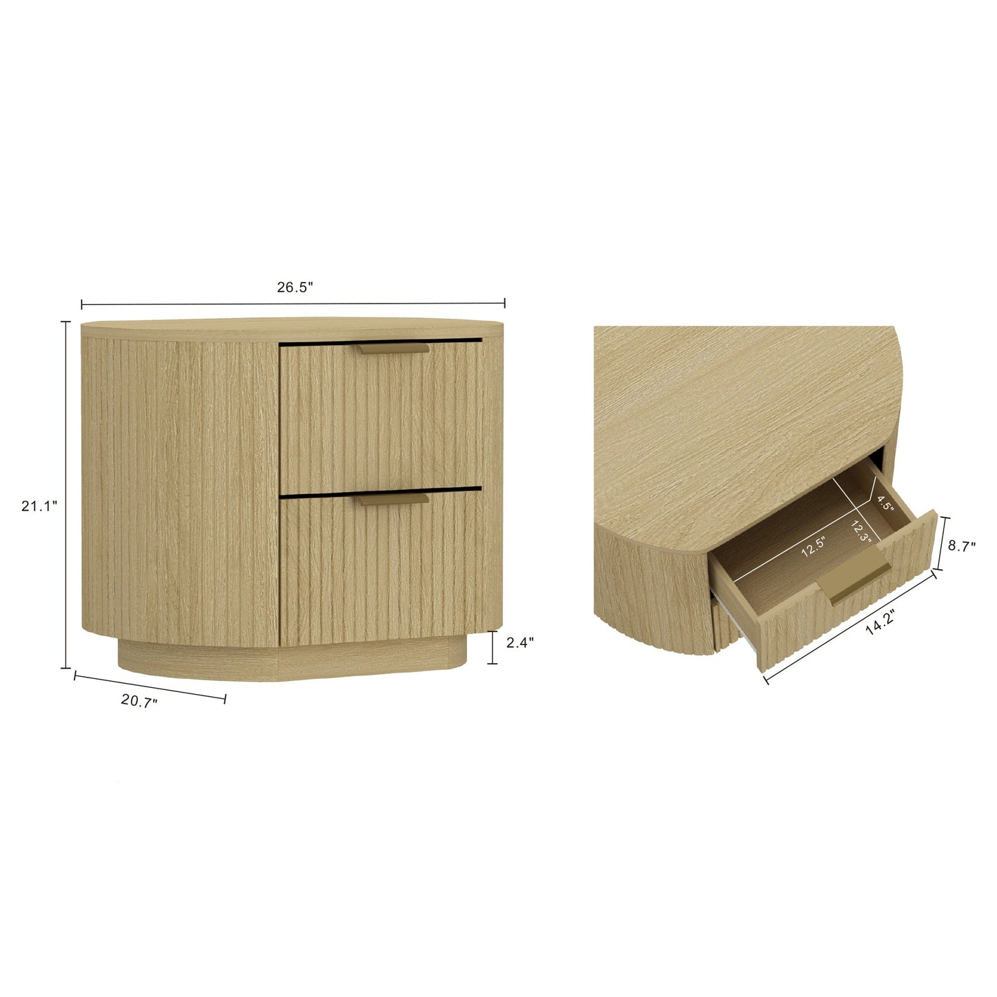 Manhattan Comfort Olivia Nightstand