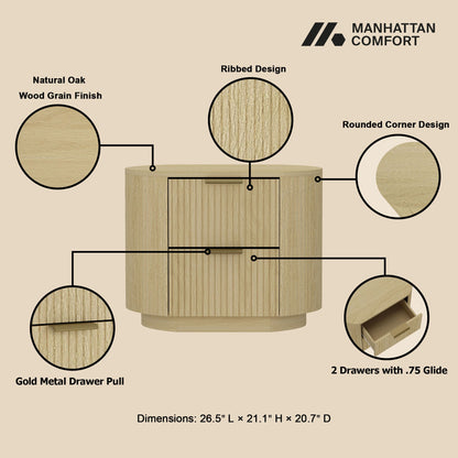 Manhattan Comfort Olivia Nightstand