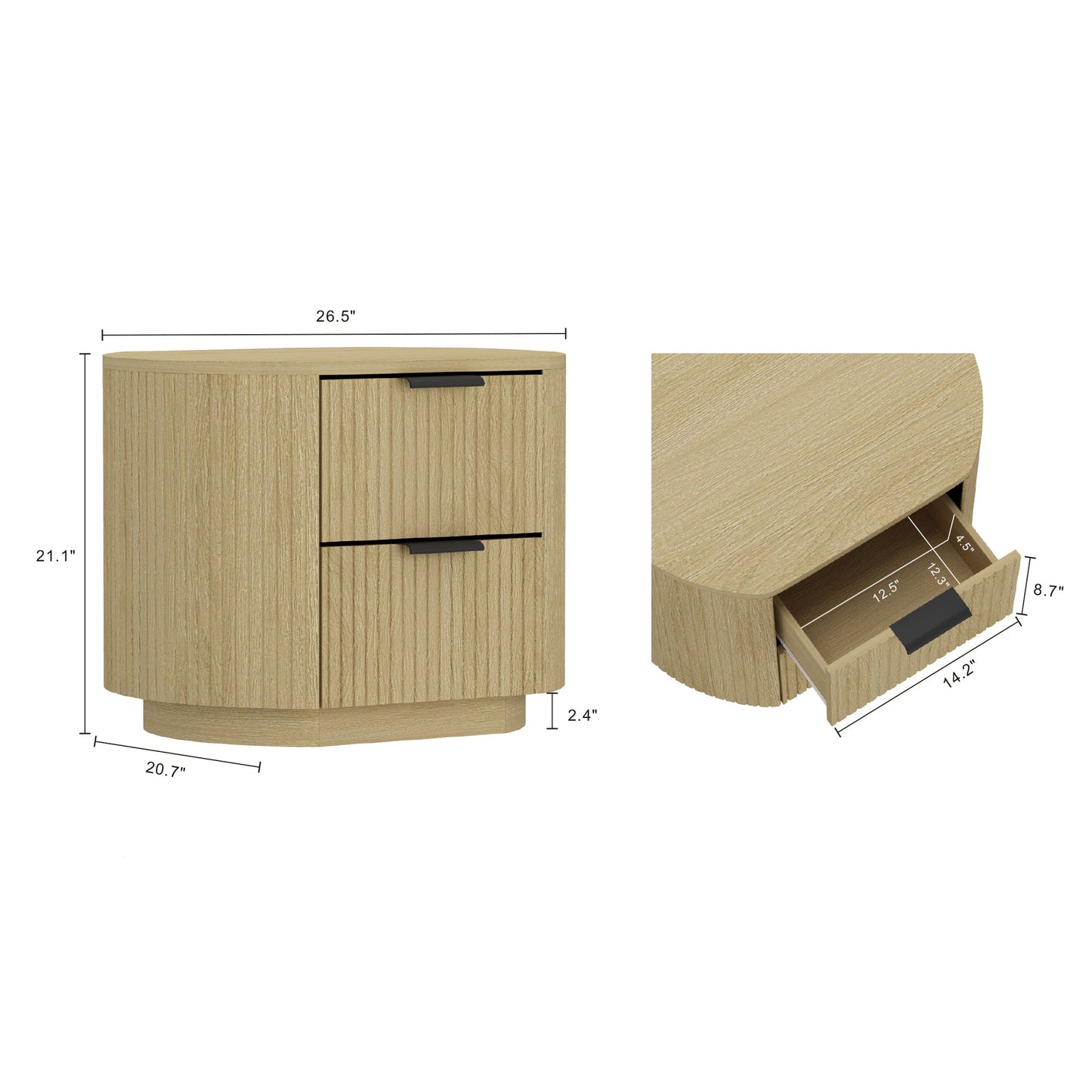 Manhattan Comfort Olivia Nightstand