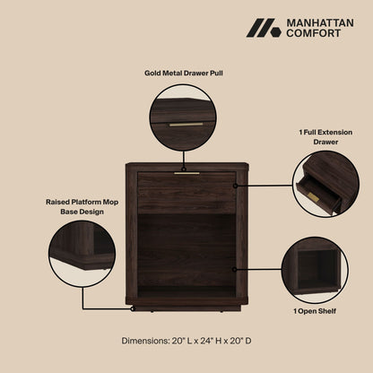Manhattan Comfort Evelyn Nightstand
