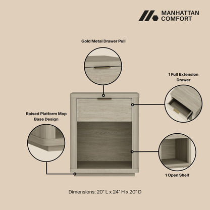 Manhattan Comfort Evelyn Nightstand