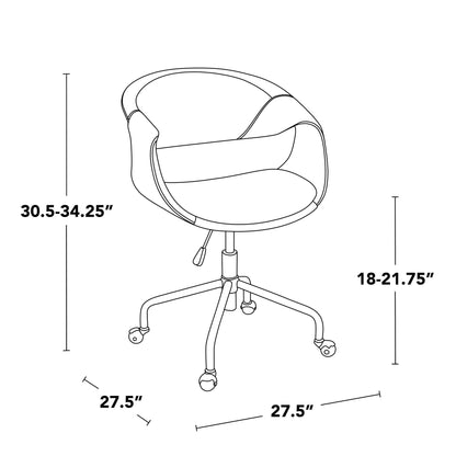 Lumisource Curvo Upholstered 4-star Task Chair