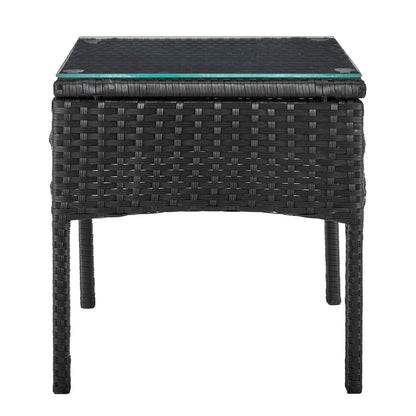 Manhattan Comfort 3-Piece Noli Patio 2- Person Seating Group with End Table