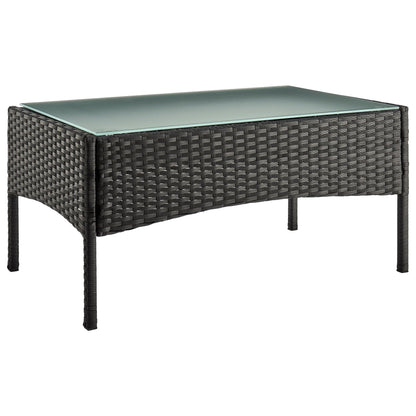 Manhattan Comfort 4-Piece Imperia Patio 4- Person Conversation Set with Coffee Table