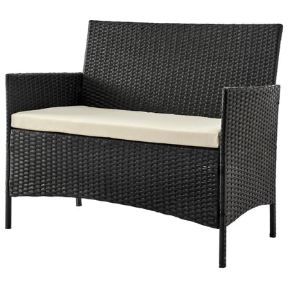 Manhattan Comfort 4-Piece Imperia Patio 4- Person Conversation Set with Coffee Table