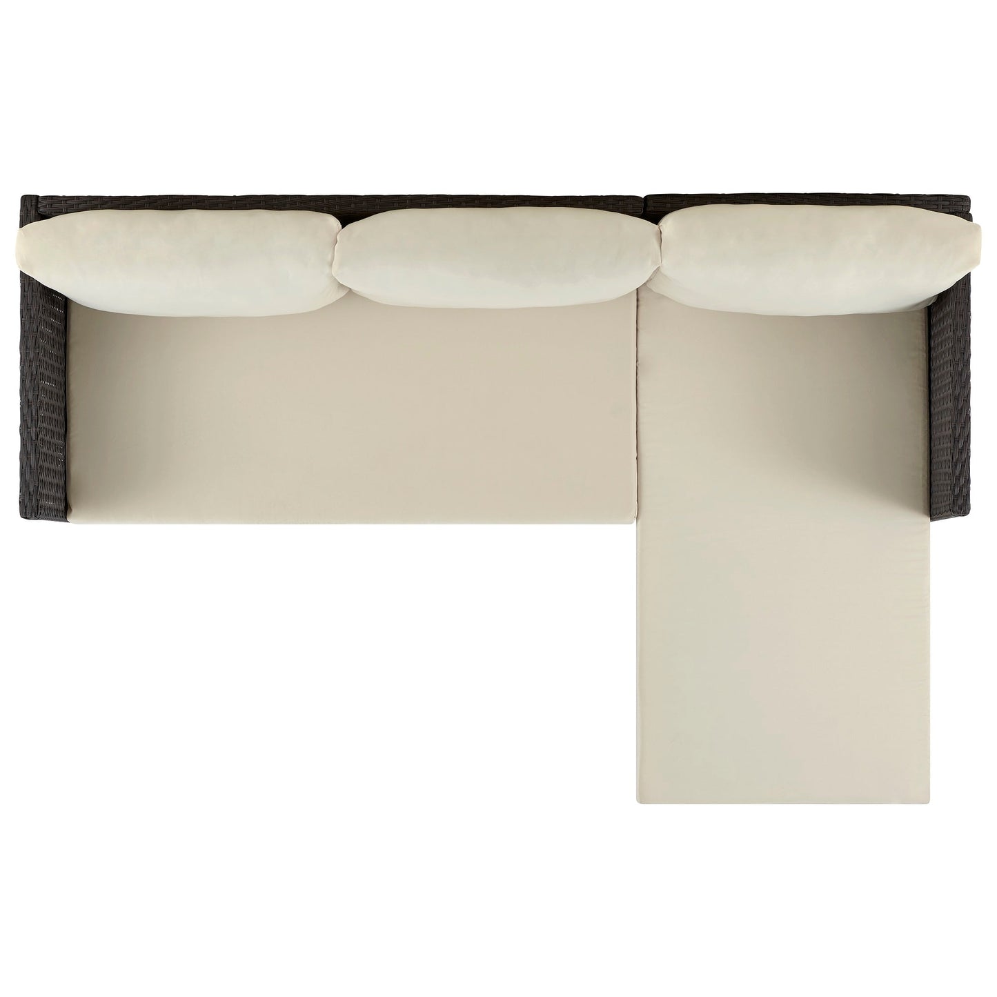 Manhattan Comfort 3-Piece Menton Patio 2-Seater and Lounge Chair with Coffee Table