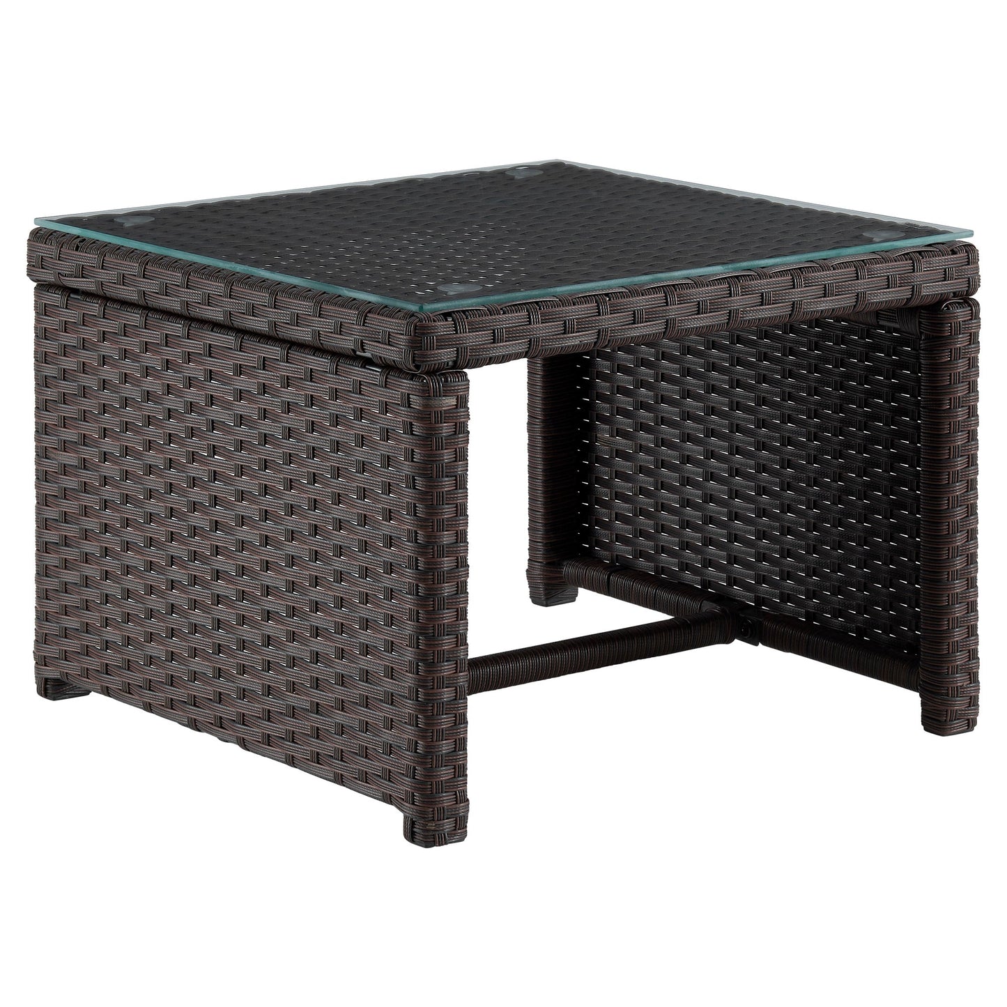 Manhattan Comfort 3-Piece Menton Patio 2-Seater and Lounge Chair with Coffee Table