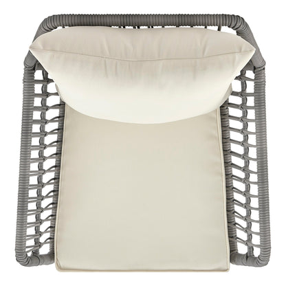 Manhattan Comfort 3-Piece Cannes Patio 2- Person Seating Group with End Table