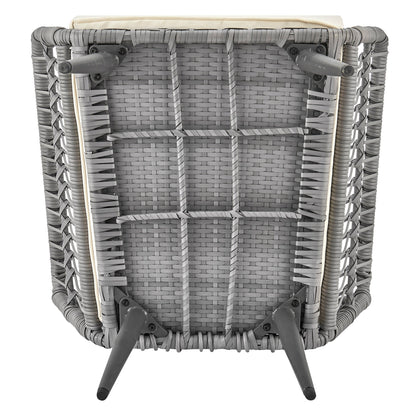 Manhattan Comfort 3-Piece Cannes Patio 2- Person Seating Group with End Table