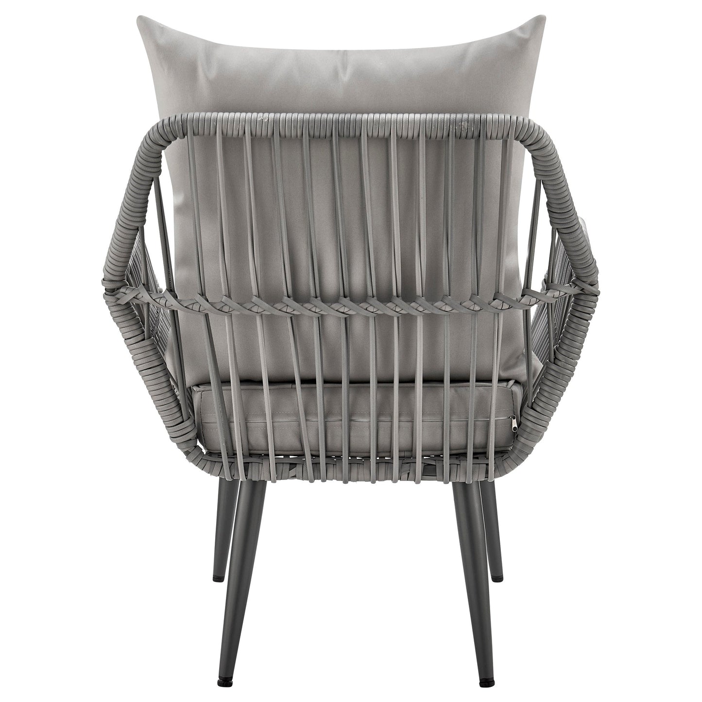 Manhattan Comfort 3-Piece Cannes Patio 2- Person Seating Group with End Table