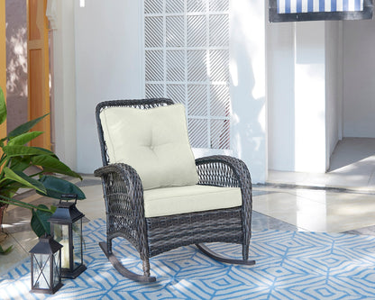 Manhattan Comfort Fruttuo Patio Rocking Chair