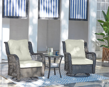 Manhattan Comfort 3-Piece Fruttuo Patio 2- Person Seating Group with End Table