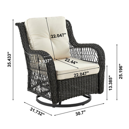 Manhattan Comfort 3-Piece Fruttuo Patio 2- Person Seating Group with End Table
