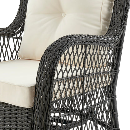 Manhattan Comfort 3-Piece Fruttuo Patio 2- Person Seating Group with End Table