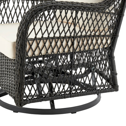 Manhattan Comfort 3-Piece Fruttuo Patio 2- Person Seating Group with End Table
