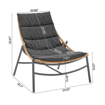 Manhattan Comfort 3-Piece Sunset Patio Conversation Set