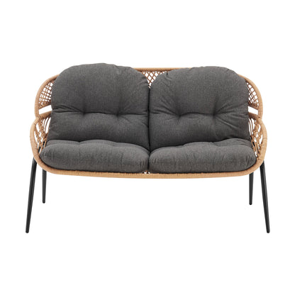 Manhattan Comfort 4-Piece Pine Patio Conversation Set