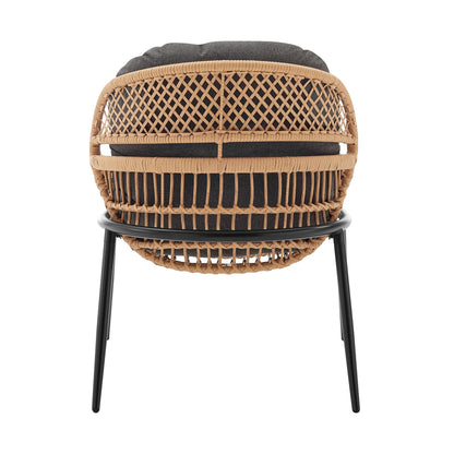 Manhattan Comfort 4-Piece Pine Patio Conversation Set