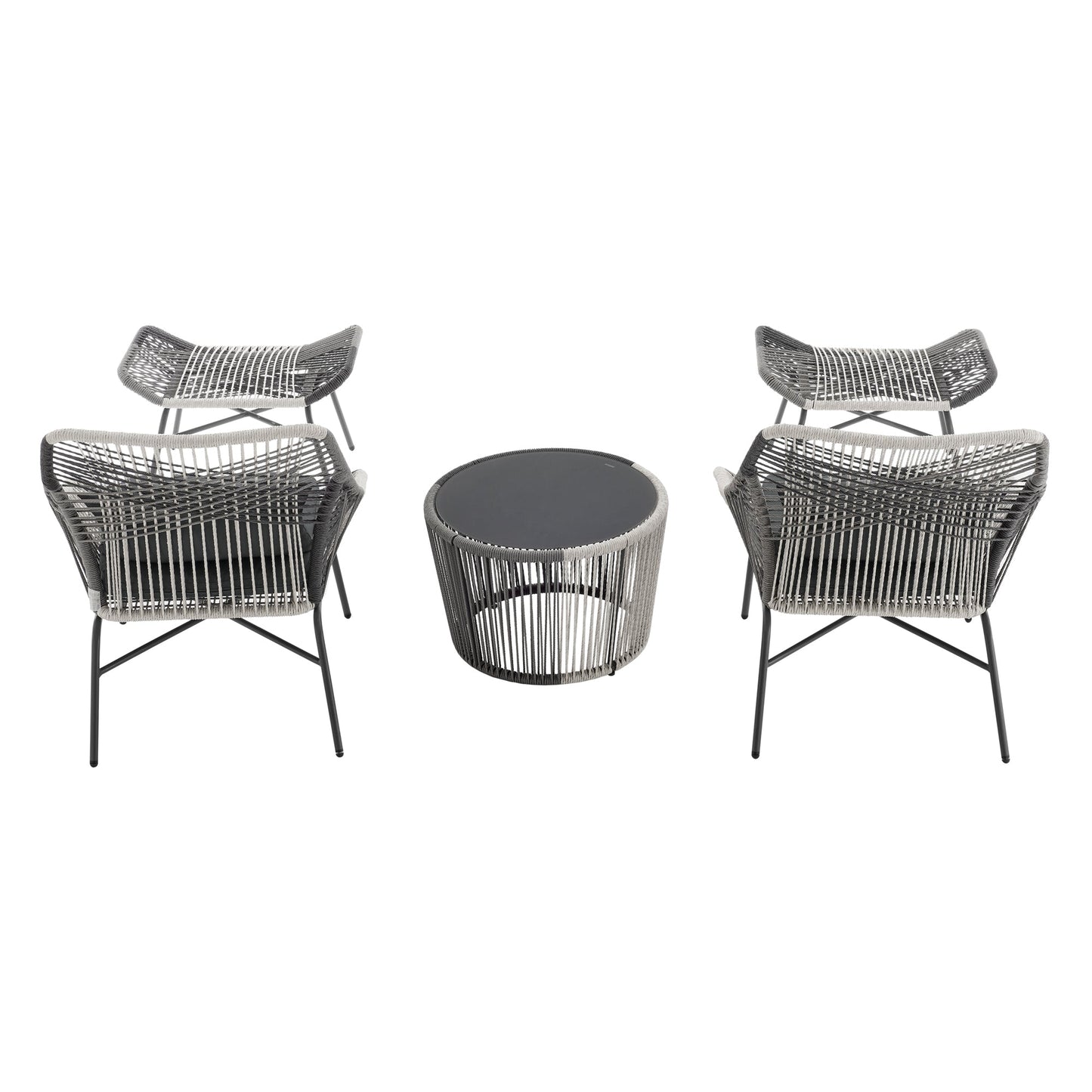 Manhattan Comfort 5-Piece Ashland Patio Conversation Set