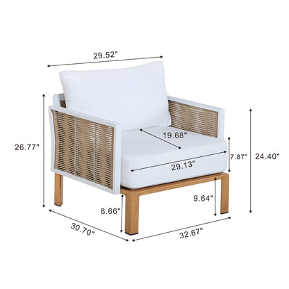 Manhattan Comfort 4-Piece Vine Patio Conversation Set