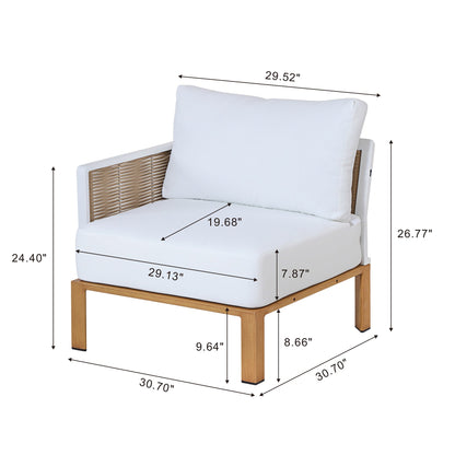 Manhattan Comfort 4-Piece Vine Patio Conversation Set