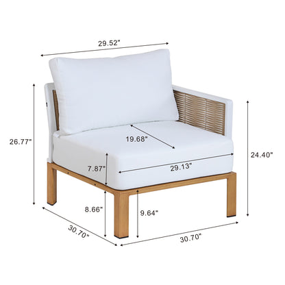 Manhattan Comfort 4-Piece Vine Patio Conversation Set