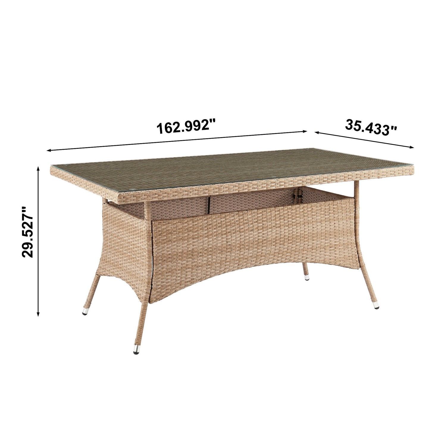 Manhattan Comfort 7-Piece Genoa Patio 6- Person Dining Set